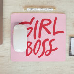 Tapis De Souris Girl Boss Bold Typography Red & Pink Feminine<br><div class="desc">Add a pop of confidence to your workspace with this bold Girl Boss mouse pad. Featuring striking red and pink feminine typography, it’s the perfect desk accessory for entrepreneurs, creatives, and anyone who loves a stylish reminder of their power. Chic, empowering, and practical—work like a true boss every day.</div>