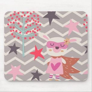 Tapis De Souris Girl Superhero Bunny