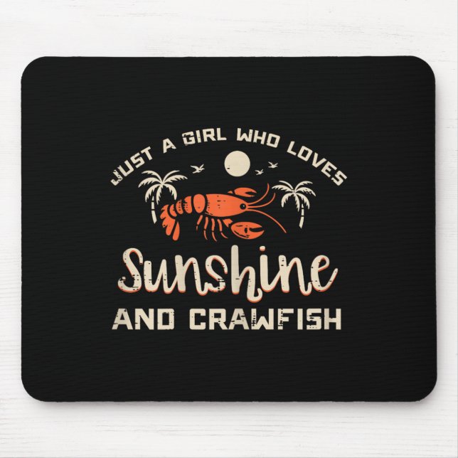 Tapis De Souris Girl Who Loves Sunshine Crawfish Crayfish Girls Ki (Devant)