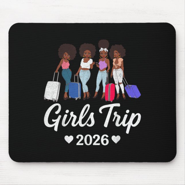 Tapis De Souris Girls Trip 2026 For Black Melanin Queen On Vacatio (Devant)