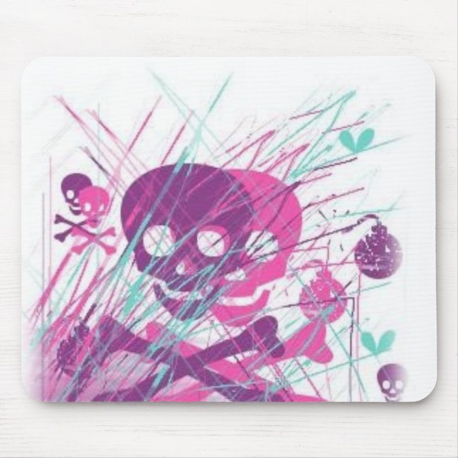 Tapis de souris Girly de crânes (Devant)