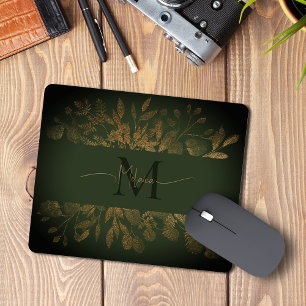 Tapis De Souris Girly Green & Gold parties scintillant Vintage Mon