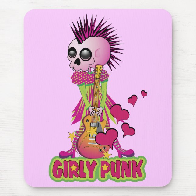 Tapis De Souris Girly Punk Rocker (Devant)