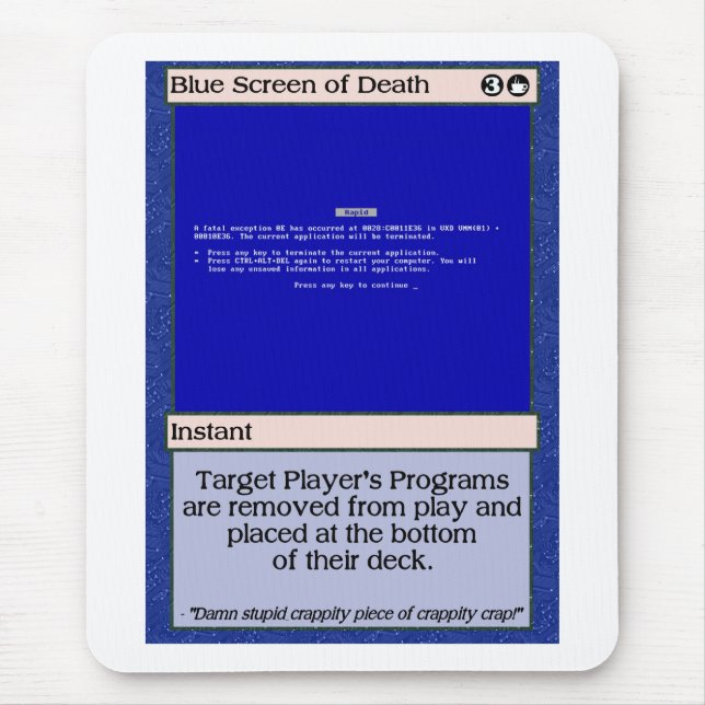 TAPIS DE SOURIS GK : BSOD (Devant)