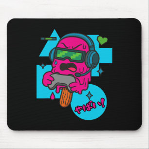 Tapis De Souris Glace à l'eau Pixel Rage Gamer Drôle de crème glac