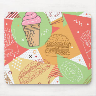 Tapis De Souris Glace abstraite pastel douce et illustrations