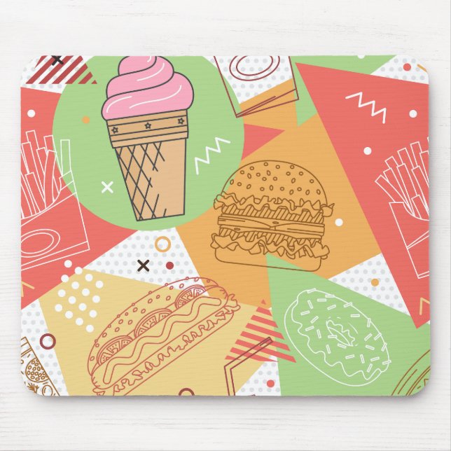 Tapis De Souris Glace abstraite pastel douce et illustrations (Devant)