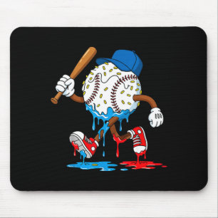 Tapis De Souris Glace Crème Dégoulinant Baseball Sts Baseball Mode