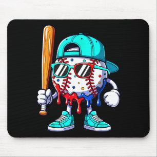 Tapis De Souris Glace Crème Goutte Baseball Sts Baseball Mode Garç