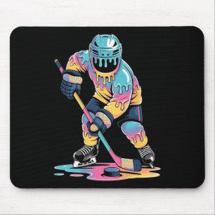 Tapis De Souris Glace de hockey drôle qui coule garçons hockey sur