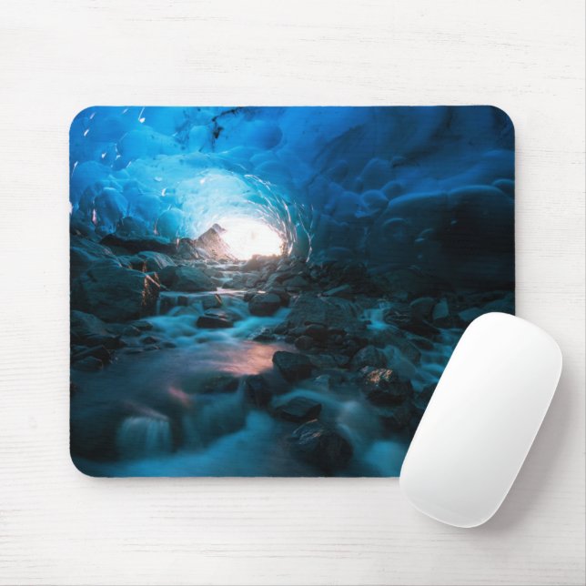 Tapis De Souris Glace et neige | Glacier Mendenhall, Juneau, Alask (Avec souris)