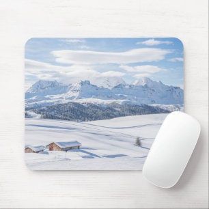 Tapis De Souris Glace et neige Snowscape Alpes européennes, Ital