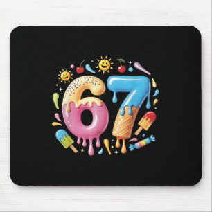 Tapis De Souris Glace Six Sept Dégoulinant Mème Cool 67 Numéro Drô
