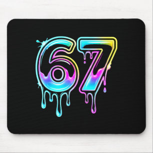 Tapis De Souris Glace Six Seven Dégoulinante Mème Cool 67 Drôle 6