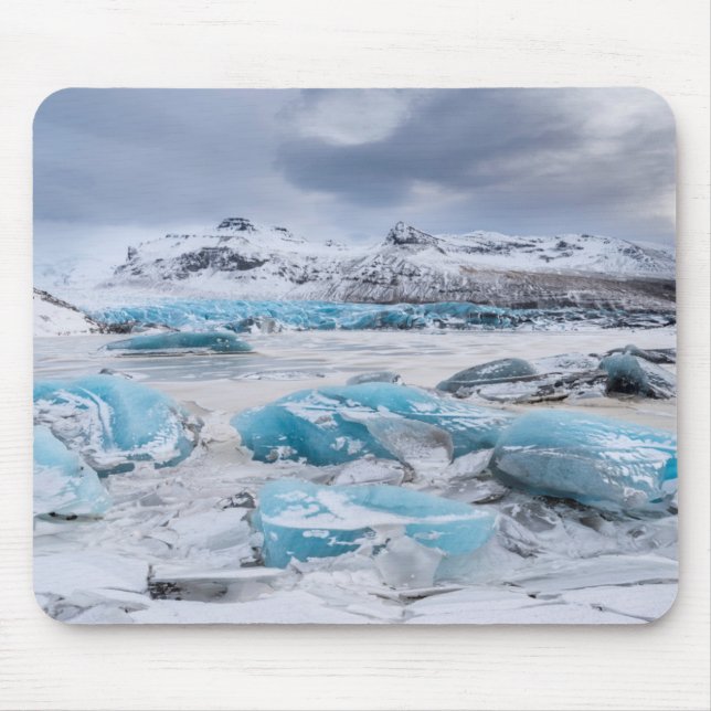 Tapis De Souris Glacier Ice paysage, Islande (Devant)