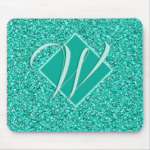 Tapis De Souris Glam étincelant Turquoises Parties scintillant ble