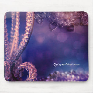 Tapis De Souris Glam Purple Glow Chic Glamor Pearls Personnalisé