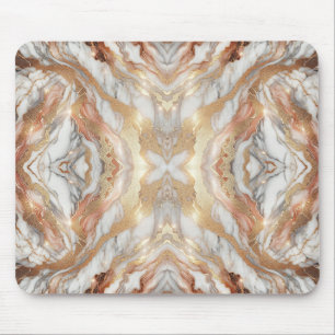 Tapis De Souris Glam Rose Gold Luxueux Papillon Marbré Tendance