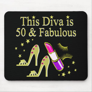 TAPIS DE SOURIS GLITZY GOLD 50E ANNIVERSAIRE DIVA DESIGN