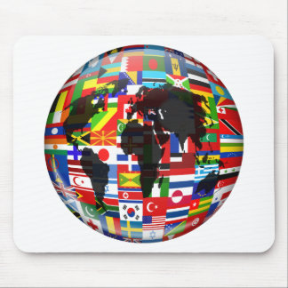 Tapis De Souris Globe de drapeau