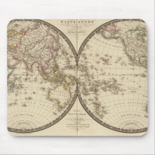 Tapis De Souris Globe en deux hémisphères