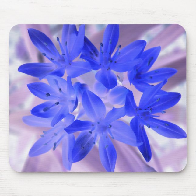 Tapis De Souris Gloire De La Neige Chocking Mousepad Bleu (Devant)