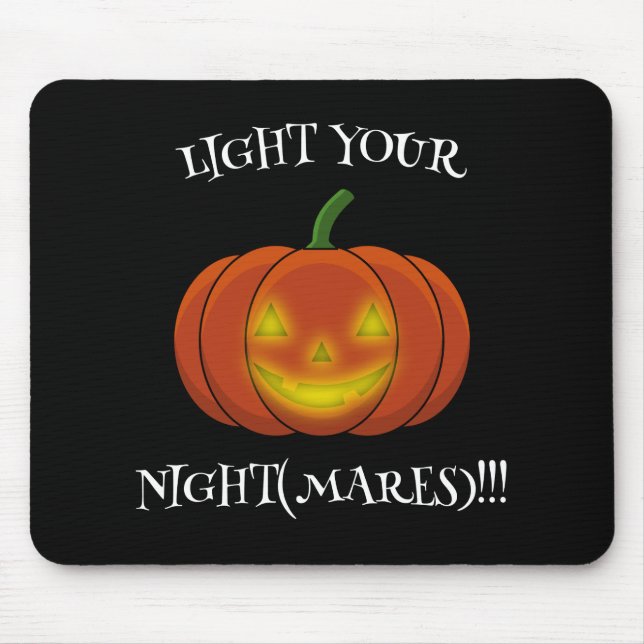 Tapis De Souris Glowing Jack-o'-Lantern - Light Your Nightmares (Devant)