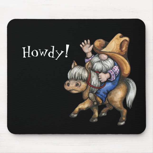 Tapis de souris Gnome Cowboy occidental (Devant)