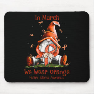 Tapis De Souris Gnome En Mars Nous Portons Orange Sclérose Multipl