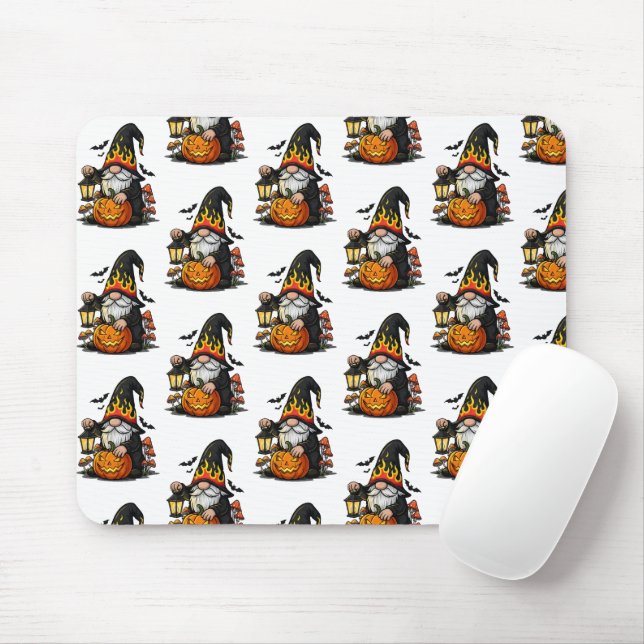 Tapis de souris Gnome Halloween (Avec souris)