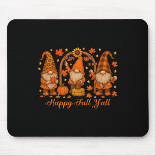 Tapis De Souris Gnome Happy Fall Yall Citrouille Automne Thanksgiv