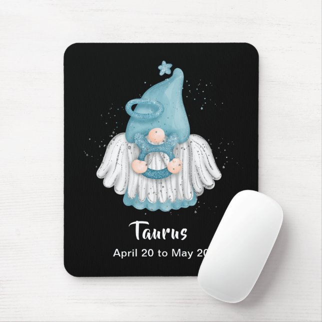 Tapis De Souris Gnome Taurus Astrologie Signal Angel Pad souris (Avec souris)