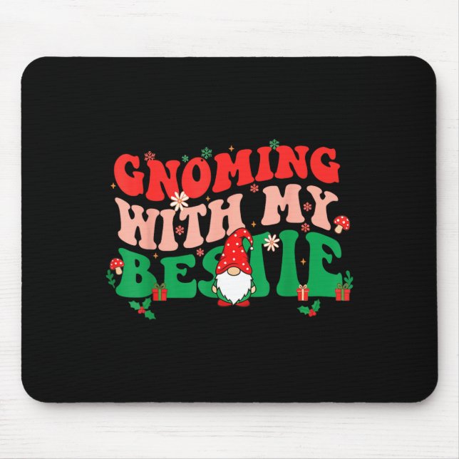 Tapis De Souris Gnome Twinning With My Ie Funny Matching Christmas (Devant)