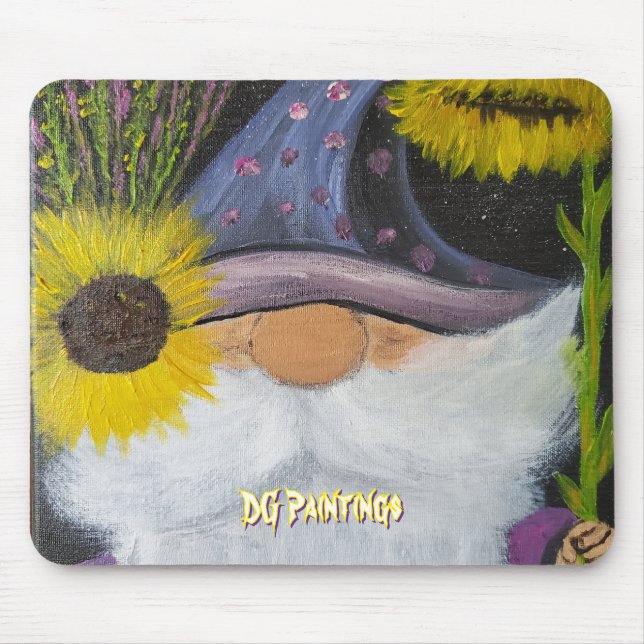 Tapis de souris Gnome Violet DG Paintings (Devant)