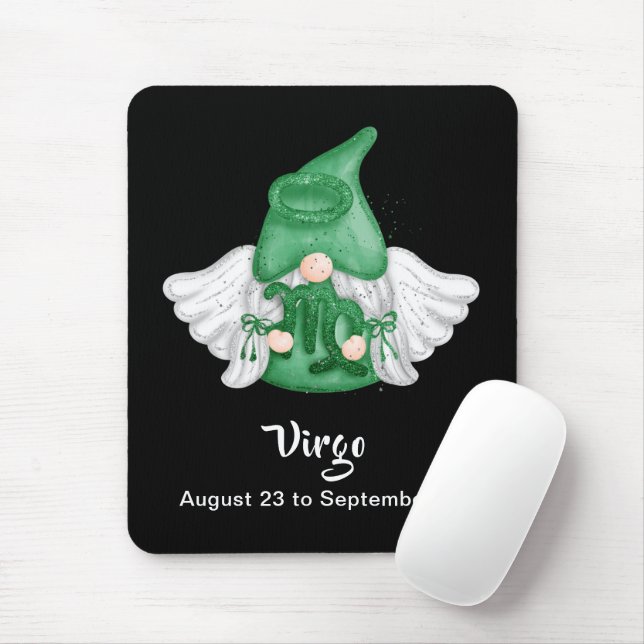Tapis De Souris Gnome Virgo Astrologie Signal Angel Mouse Pad (Avec souris)