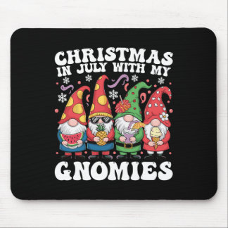 Tapis De Souris Gnomes amoureux des vacances d'été Noël drôle en j