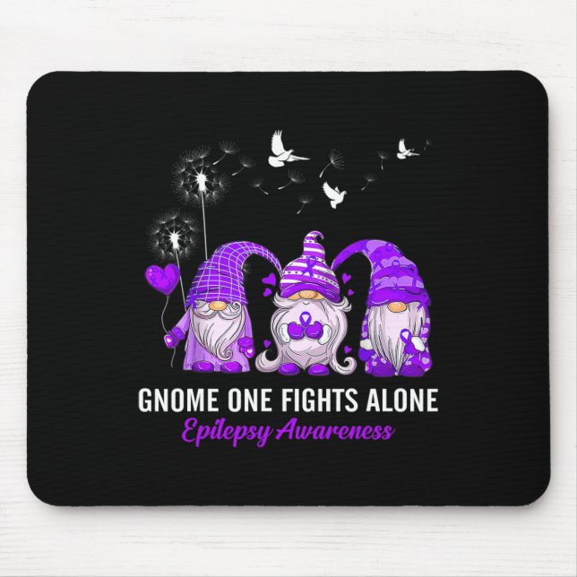 Tapis De Souris Gnomes One Fights Epilepsy Awareness Alone  (Devant)