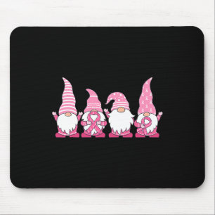 Tapis De Souris Gnomes Sensibilisation au cancer du sein Paix Love