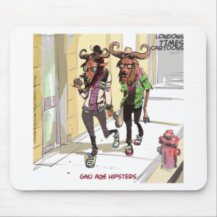 Tapis De Souris Gnu Age Hipsters Funny