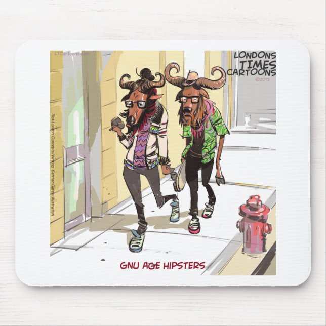 Tapis De Souris Gnu Age Hipsters Funny (Devant)