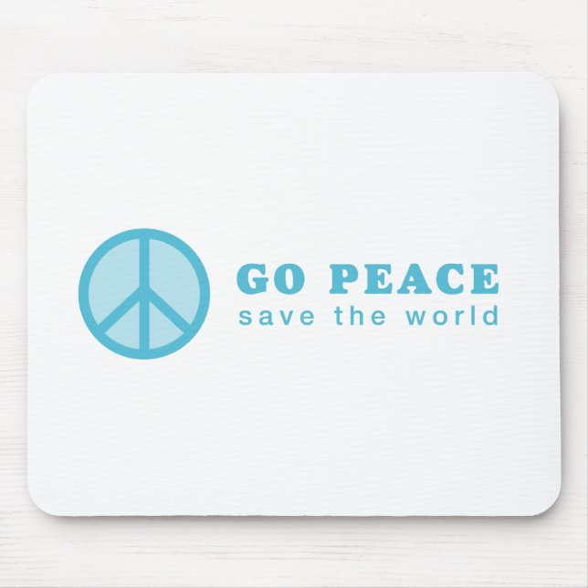 Tapis De Souris Go Peace (Bleu) (Devant)