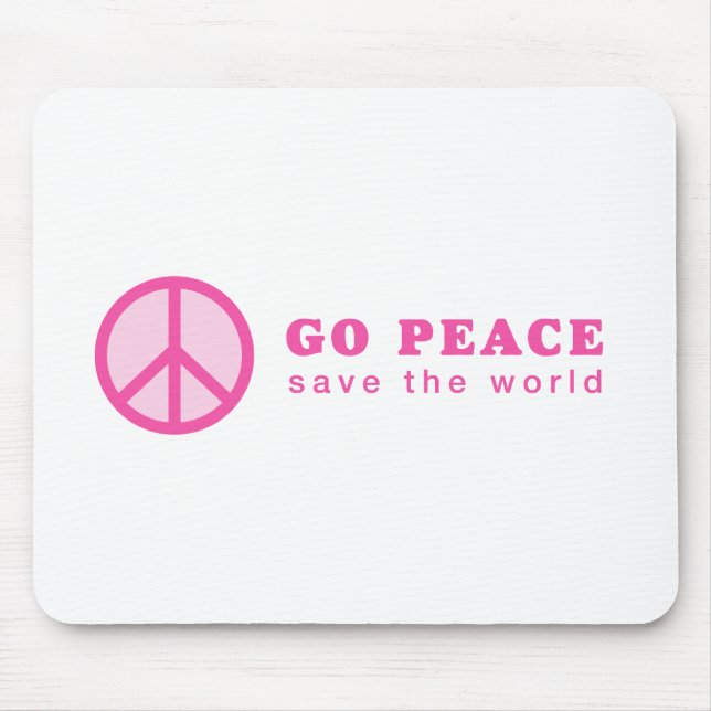 Tapis De Souris Go Peace (Rose) (Devant)