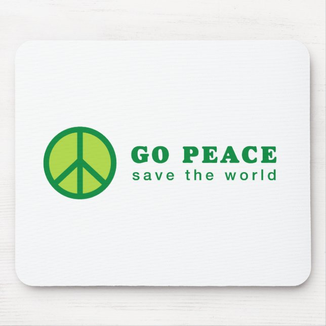 Tapis De Souris Go Peace (Vert) (Devant)