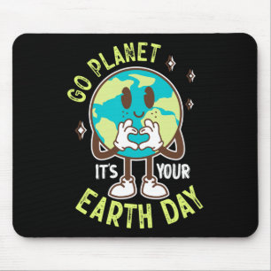 Tapis De Souris Go Planet Son Jour des terres Cute Kawaii Earth Bo