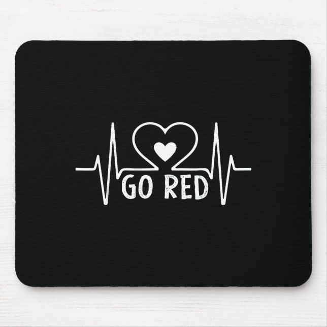 Tapis De Souris Go Red For Women American Heart Disease Month Awar (Devant)
