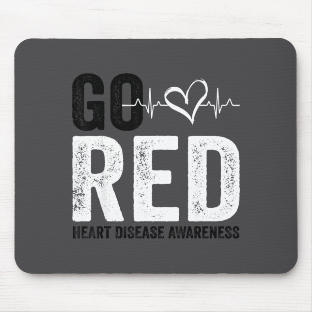 Tapis De Souris Go Red For Women American Heart Disease Month Awar (Devant)