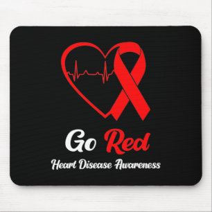 Tapis De Souris Go Red Mois national de sensibilisation aux maladi