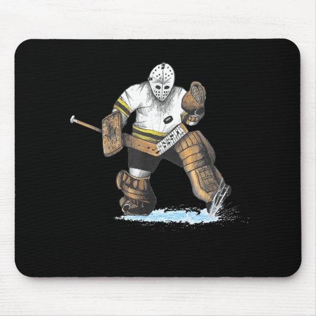 Tapis De Souris Goalie de hockey sur glace Grand Économisez le mas (Devant)