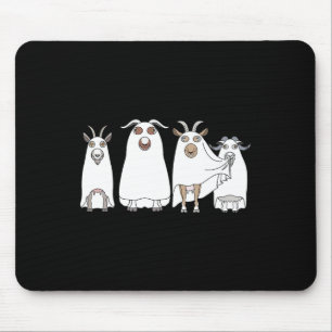Tapis De Souris Goat Ghost Halloween Agricole Chèvre Lover Effrayé