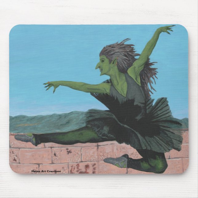 Tapis De Souris Goblin Girl Ballerina Danser Imaginaire Art Mousep (Devant)